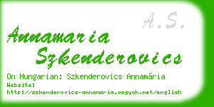 annamaria szkenderovics business card