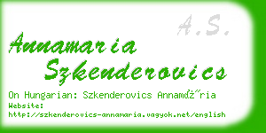 annamaria szkenderovics business card